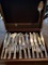 Silver Plated Flatware Set with Storage Box,