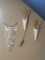 Wall-Mounted Ceramic Vases and Capiz Shell Hanging Decor Set