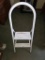 White Two-Step Folding Metal Ladder