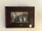 Framed Artwork Featuring Three Cats with Mouse Detail