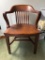 Wooden Armchair with Spindle Backrest