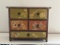 Decorative Wooden Chest with Hand-Painted Floral Motifs