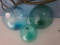 3 Varied Size Glass Decorative Spheres