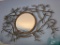 Round Mirror with Decorative Branch-Style Frame, 35 x 25,