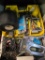 File Cabinet and Contents Including Gloves and Staple Guns
