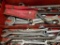 of Assorted Wrenches and Spanners in a Metal Tool Box