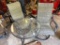Patio Table and Chairs Set With Glass Top and Swivel Base Design