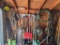 Wall Lot of Outdoor Yard Tools and Garden Accessories