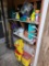 Contents of Small Shed with Christmas Decorations, Yard Supplies, and Pots
