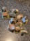 11 PCS Hand-Painted Miniature Village Set