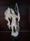 Plastic Figurine of a Fisherman With Fish, 6 1/2H