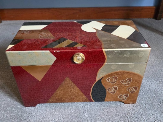 Decorative Storage Box with Geometric Design,