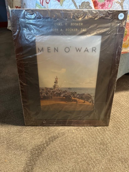 Men O War Framed Artwork Measuring Approximately 15.5 in x 19 in