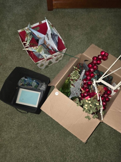 Holiday Decorations and Framed Items