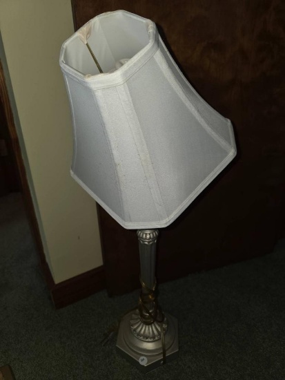 27-Inch Table Lamp with Metal Base and Fabric Shade