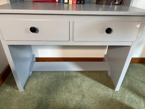 Two Drawer Lot of Assorted Items to Include Desk and Items