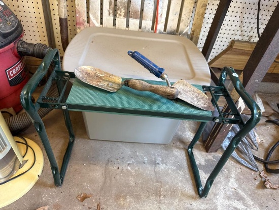 Garden Kneeler with Tools and Tub Storage Set
