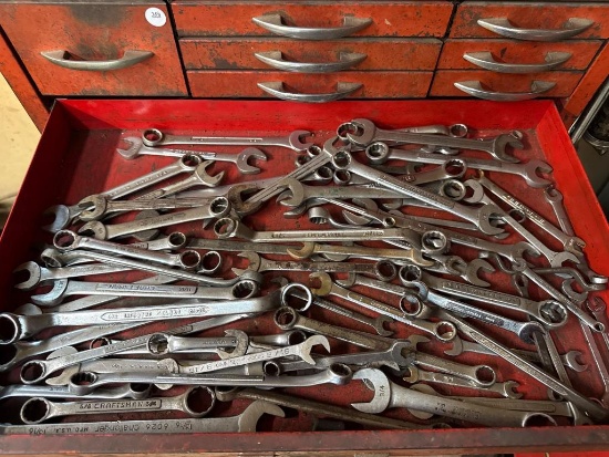 : Drawer Lot of Assorted Tool Items Including Wrenches