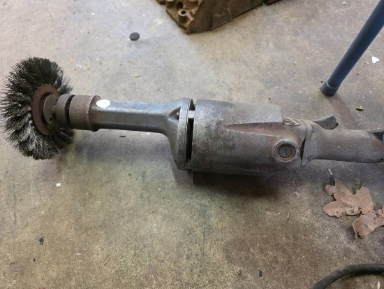 Heavy-Duty Electric Grinder with Wire Brush Attachment
