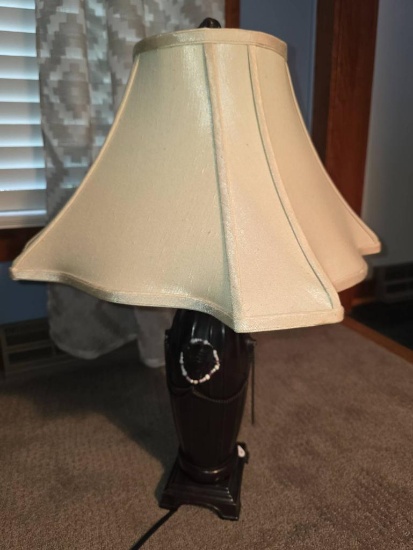 Table Lamp, , 26 1/2H With Ivory Shade