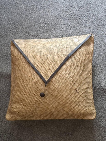 Handwoven Woven Envelope-Style Cushion from the Philippines