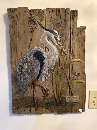 Great Blue Heron Artwork by G. Turner, 1996