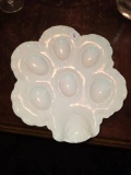 Signed H&O L France Egg Dish, 8 1/4L,