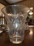 7 3/4H Glass Vase and Miscellaneous Clear Glassware,