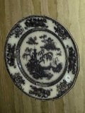 Ironstone Plate with Oriental Motif, 9 1/2D,