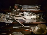 Silver Plate Flatware Set in Drawer