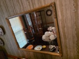 Framed Mirror with Ornate Gold-Tone Detailing, 36 1/2X28 1/2W,
