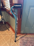 2 Adjustable Walking Canes with Decorative Designs