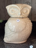 Ceramic Owl-Shaped Container, , 10.5 Inches Tall
