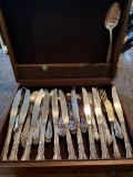 Silver Plated Flatware Set with Storage Box,