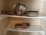 Shelf Lot of Assorted Items Including Kitchenware