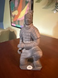 Terracotta Warrior Figurine Measuring Approximately 8 Inches Tall