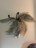 Wall-Mounted Decorative Fern Arrangement in Fabric Vase