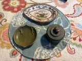Items Including Ceramic Dishes and a Lidded Container