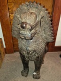 1980 Austin Productions Cast Stone Guardian Lion Statue