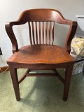 Wooden Armchair with Spindle Backrest