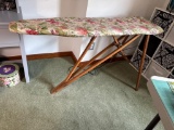 Wooden Ironing Board With Floral Cover