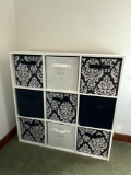 9-Cube Storage Organizer With Decorative Bins