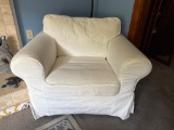 White Armchair With Slipcover,