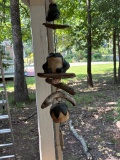 Hanging Frog-Themed Wind Chime With Driftwood Accents,