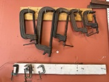 Lot of Mixed C-Clamps in Various Sizes