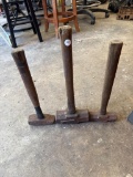 Set of Four Wooden-Handled Hammers