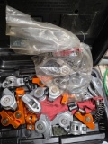 Black Toolbox with Miscellaneous Tooled Steel Pulleys