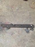 Heavy Duty Steel Bar with Attached Hooks and Chains