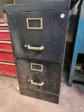2-Drawer File Cabinet with Gold Handles