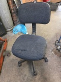 Rolling Office Chair With Five-Wheel Base and Adjustable Height